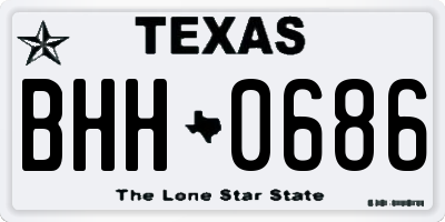 TX license plate BHH0686