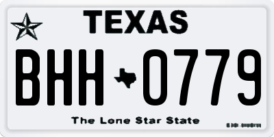 TX license plate BHH0779