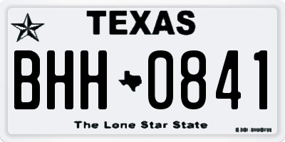 TX license plate BHH0841