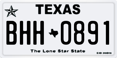 TX license plate BHH0891