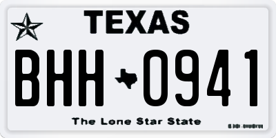 TX license plate BHH0941