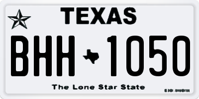 TX license plate BHH1050