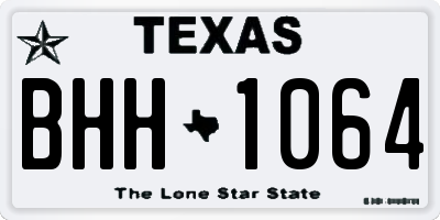 TX license plate BHH1064