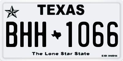 TX license plate BHH1066