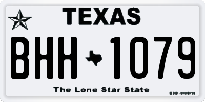 TX license plate BHH1079