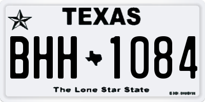 TX license plate BHH1084