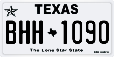 TX license plate BHH1090
