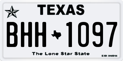 TX license plate BHH1097