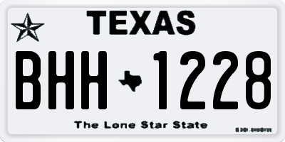 TX license plate BHH1228