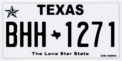 TX license plate BHH1271