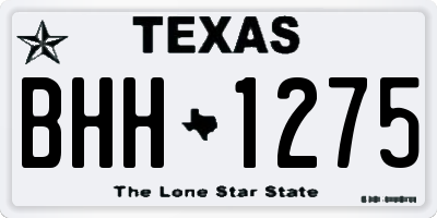 TX license plate BHH1275