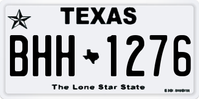 TX license plate BHH1276