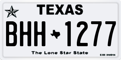 TX license plate BHH1277