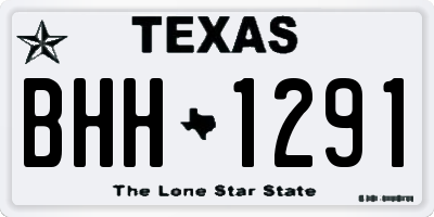 TX license plate BHH1291
