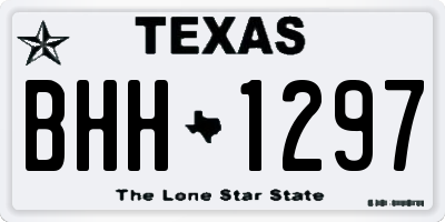 TX license plate BHH1297
