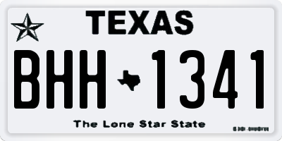 TX license plate BHH1341