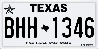 TX license plate BHH1346