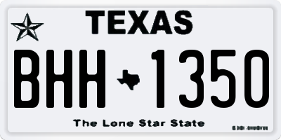 TX license plate BHH1350