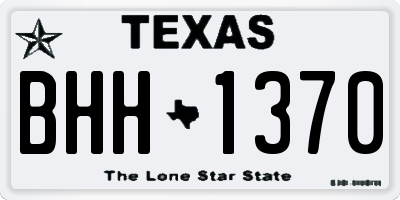 TX license plate BHH1370