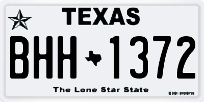 TX license plate BHH1372