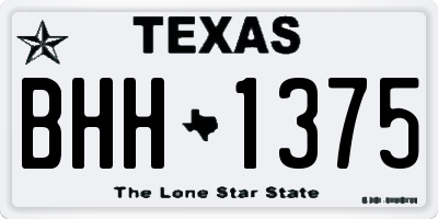 TX license plate BHH1375