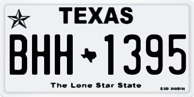 TX license plate BHH1395