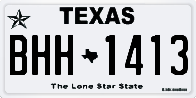 TX license plate BHH1413