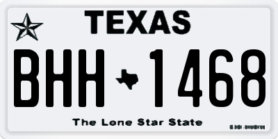 TX license plate BHH1468