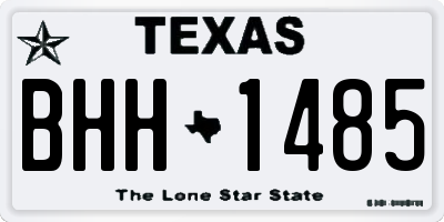 TX license plate BHH1485