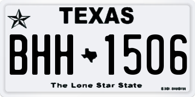 TX license plate BHH1506