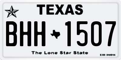 TX license plate BHH1507