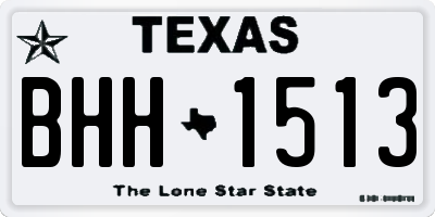 TX license plate BHH1513