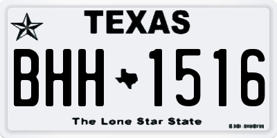 TX license plate BHH1516