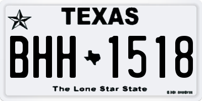 TX license plate BHH1518