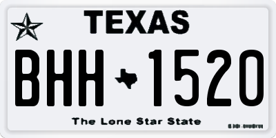 TX license plate BHH1520