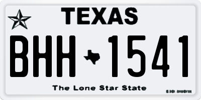 TX license plate BHH1541