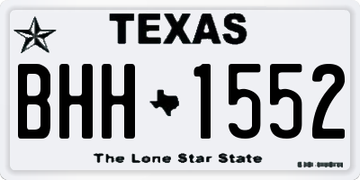 TX license plate BHH1552