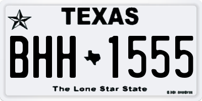 TX license plate BHH1555