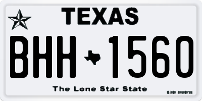 TX license plate BHH1560