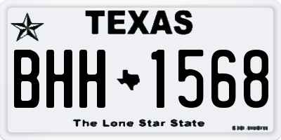 TX license plate BHH1568