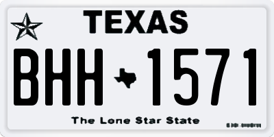 TX license plate BHH1571