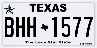 TX license plate BHH1577