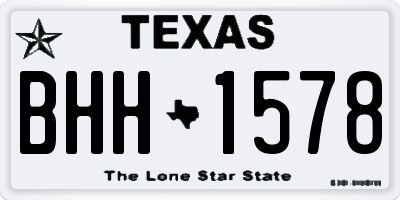 TX license plate BHH1578