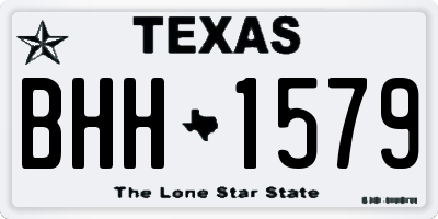 TX license plate BHH1579