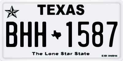 TX license plate BHH1587