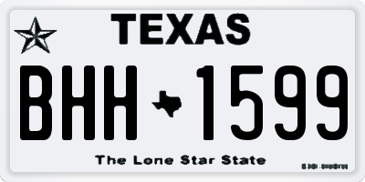 TX license plate BHH1599