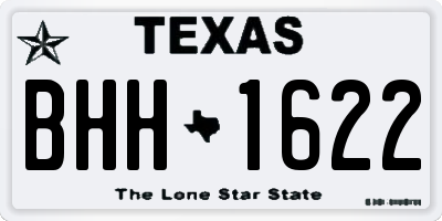 TX license plate BHH1622