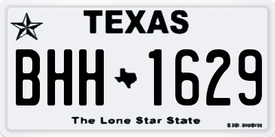 TX license plate BHH1629