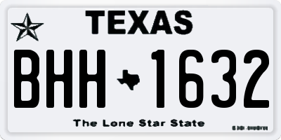 TX license plate BHH1632