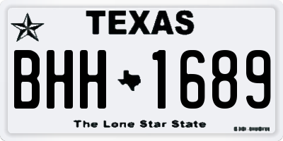 TX license plate BHH1689